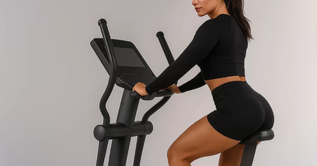 nainen testaamassa crosstraineria