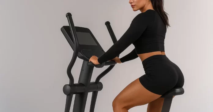 nainen testaamassa crosstraineria