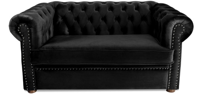 Tyylikäs musta sohva