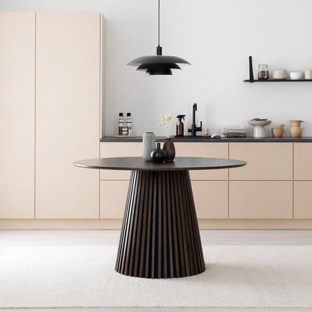 Villa pyöreä ruokapöytä Ø120 cm savutammi