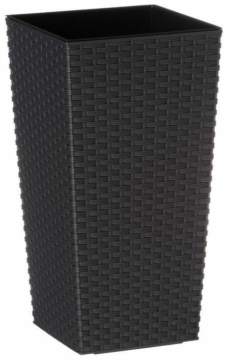 4Living Rattan ruukku harmaa 25x25x46,5 cm