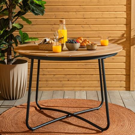 Mooda Silmu ruokapöytä Ø110 cm ruskea