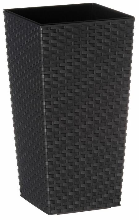 4Living Rattan ruukku harmaa 25x25x46,5 cm