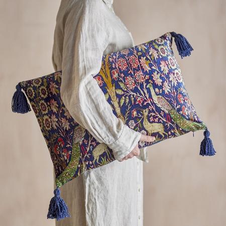 Bloomingville Adya koristetyyny 50x35 cm sininen