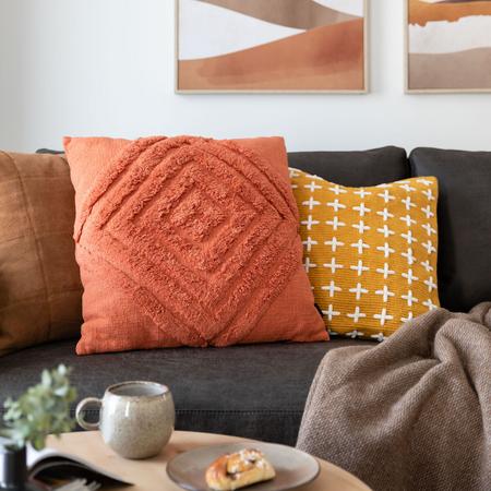 Vilja koristetyyny 50x50 cm pehmeä oranssi