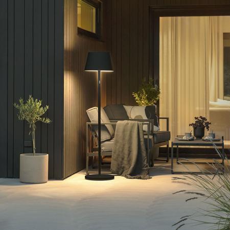 Konstsmide Pomezia ladattava lattiavalaisin sisä-/ulkokäyttöön musta