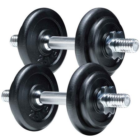 Fit'n Shape Käsipainot 20kg, rautalevyt
