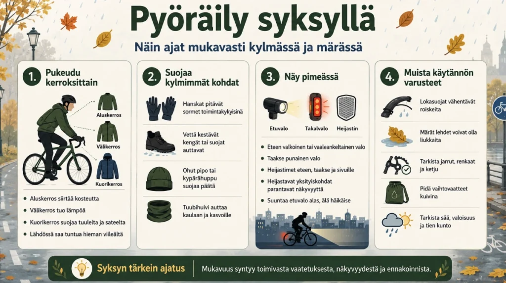 pyöräily syksyllä opas