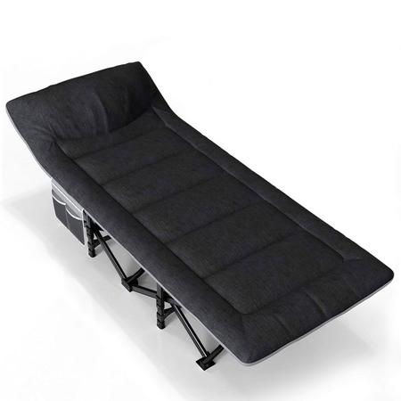 Nordcore Retkisänky Premium, Musta - 210x80x40cm - max 280kg