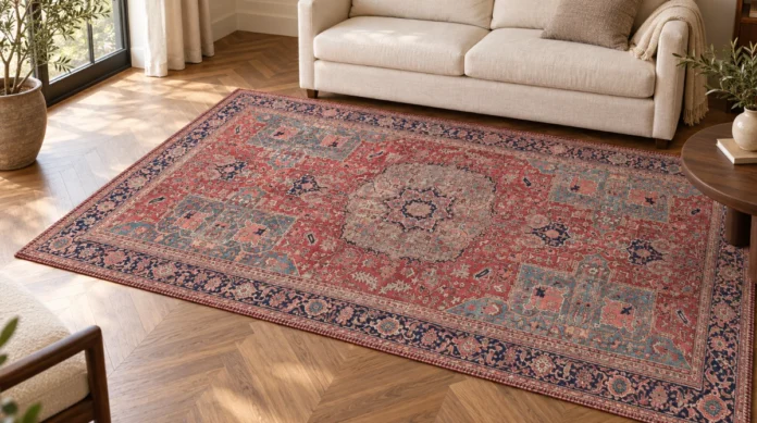 kashmar-matto-80x150cm-arvostelu Kashmar matto 80x150 cm punainen/beige arvostelu